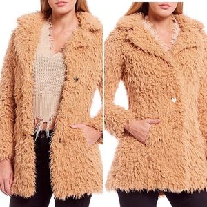 NWT GUESS Teddy Faux fur coat!